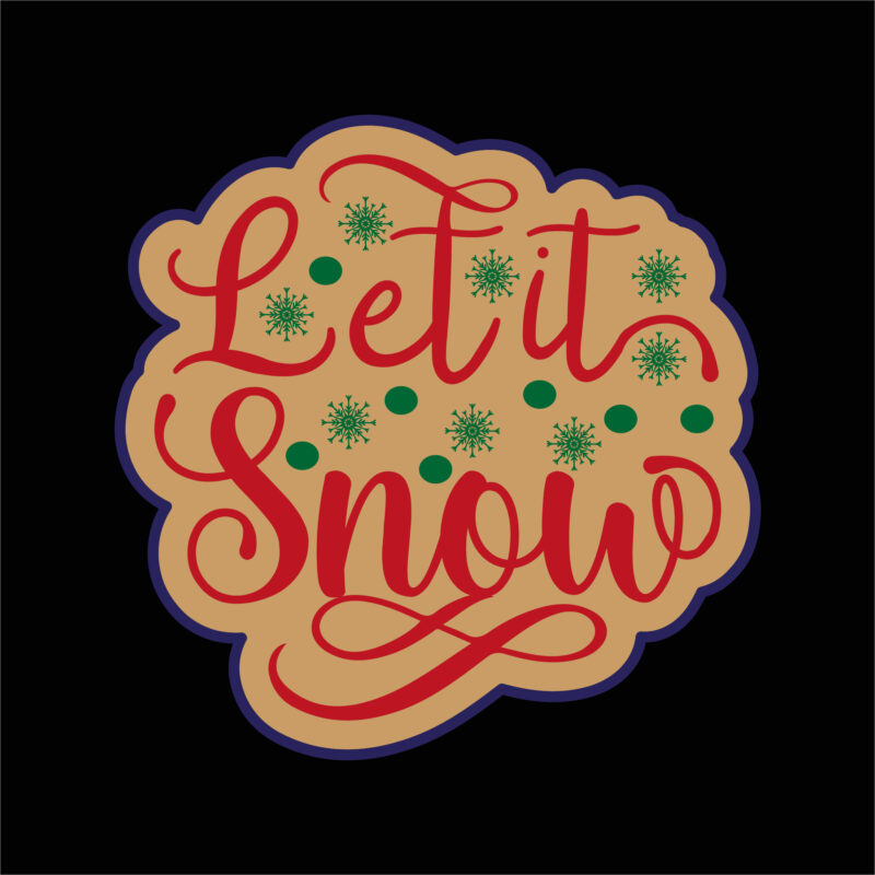 Let it snow sticker 1
