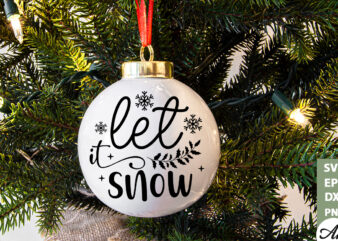 Let it snow Round Sign SVG