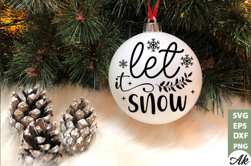 Let it snow Round Sign SVG