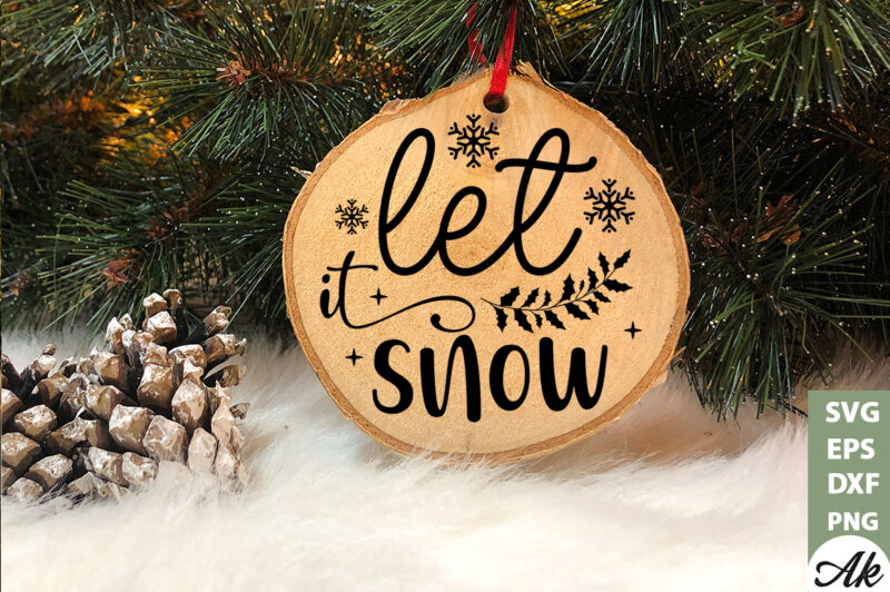 Let it snow Round Sign SVG