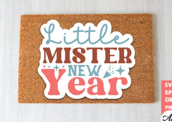 Little mister new year Stickers Design