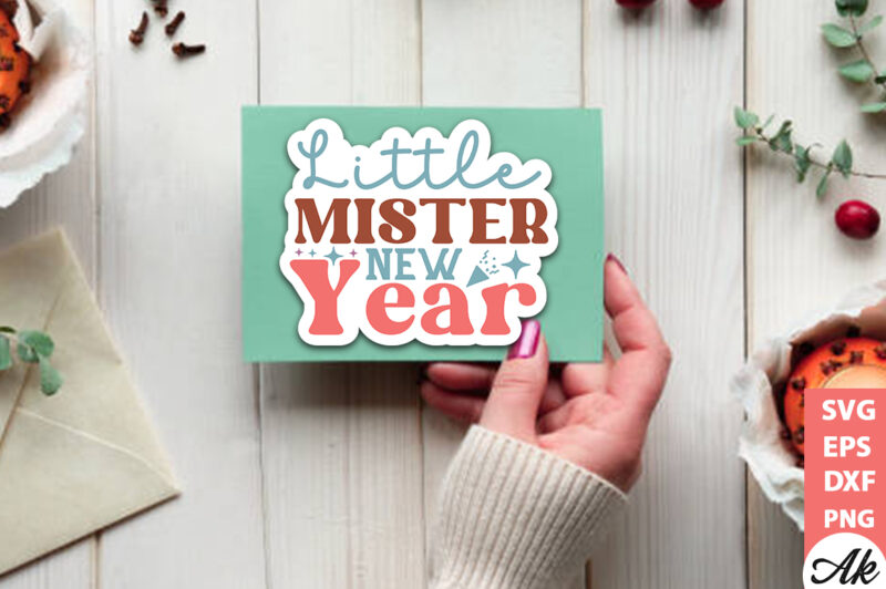 Little mister new year Stickers Design