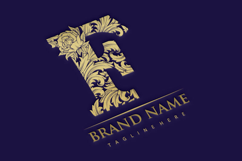 Intricate elegant classic F monogram logo