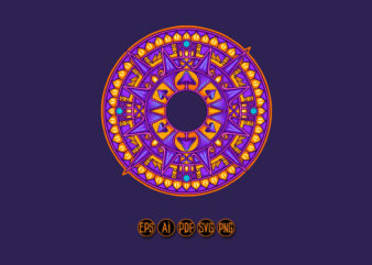 Luxury mandala elegant with mushroom accents