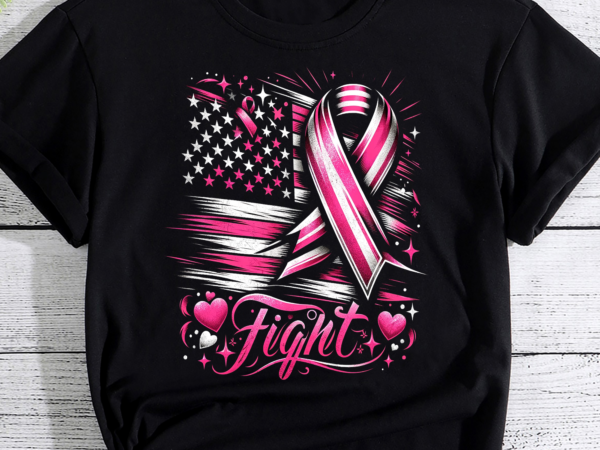 Cancer usa flag svg png, cancer fight png, pink ribbon, pink ribbon png, fight flag png, breast cancer awareness t shirt vector file