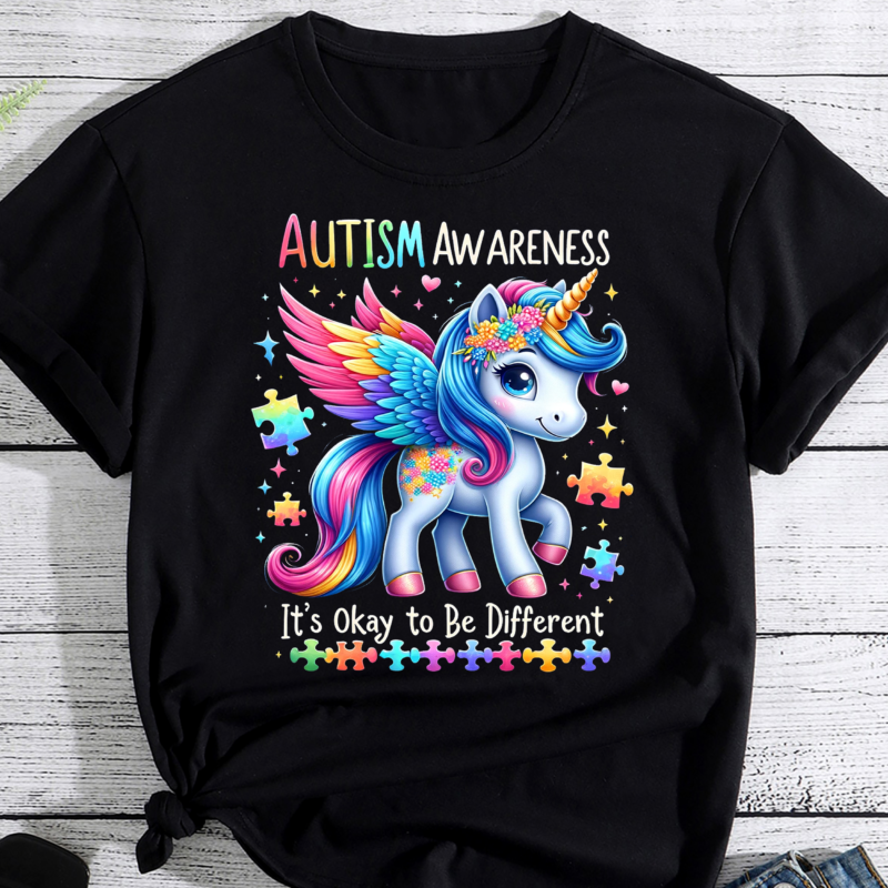 Autism Awareness Cute Giraffe Animal Its Ok To Be Different Digital PNG, PNG Sublimations, Designs Downloads, Shirt Design