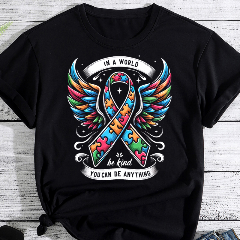 Autism Awareness Kindness Ribbon Heart, Autism T-shirt, Autism T-shirt, Autism Awareness Shirt, Autism Puzzle Shirt PNG File