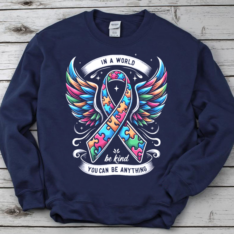 Autism Awareness Kindness Ribbon Heart, Autism T-shirt, Autism T-shirt, Autism Awareness Shirt, Autism Puzzle Shirt PNG File