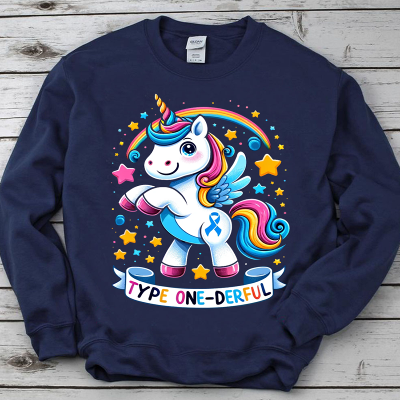 Type One-Derful Unicorn, Diabetes Awareness Png, World Diabetes Day Png, Blue Ribbon Png, Diabetes Gift, Diabetes Warrior