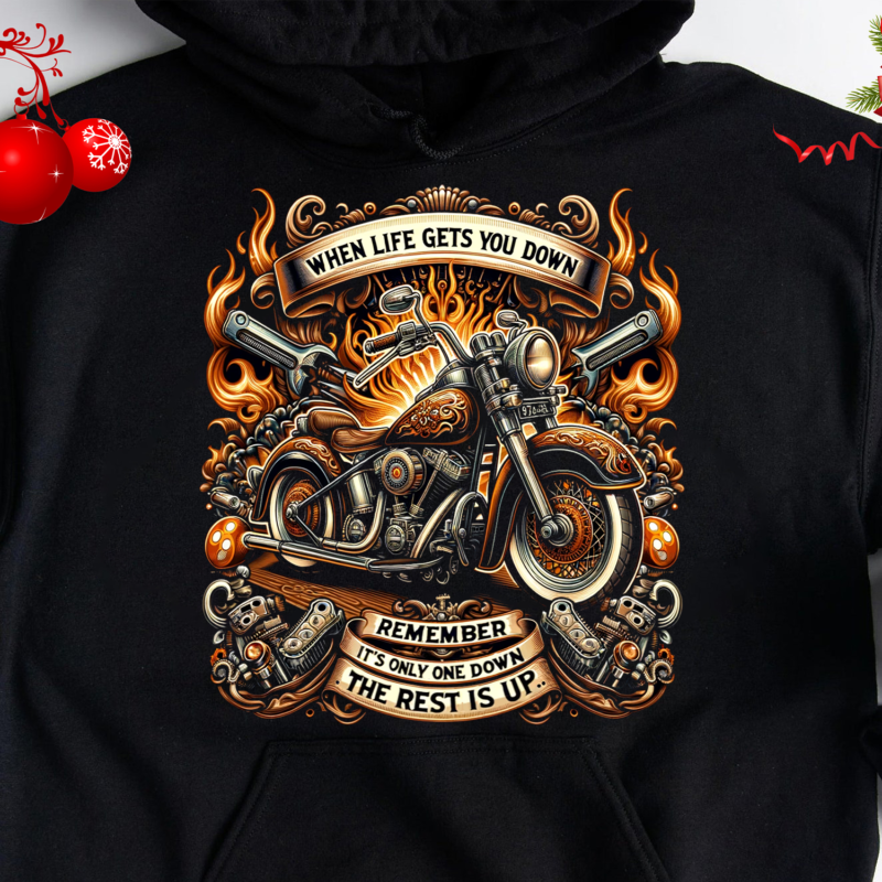 When Life Gets You Down, Funny Biker Shirt, Motorcycle Gift, Motorcycle PNG File