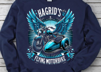 Hagrid’ s Flying Motorbike, Magical Motorbike Shirt, Funny Biker Shirt, Motorcycle Gift, Motorcycle PNG File
