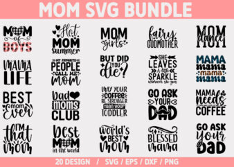 MOM SVG Bundle t shirt designs for sale