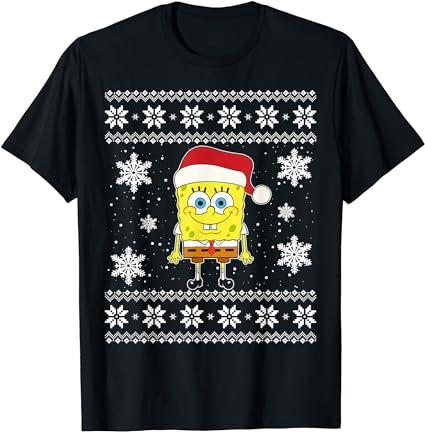Mademark x spongebob squarepants – spongebob squarepants holiday christmas graphic t-shirt