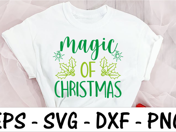 Magic of christmas 1 t shirt designs for sale