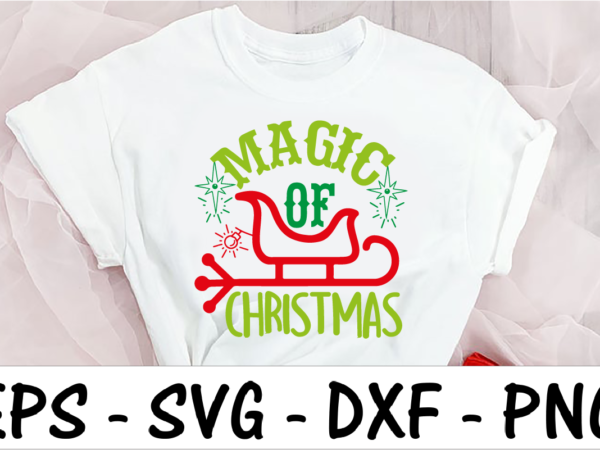 Magic of christmas 2 t shirt designs for sale