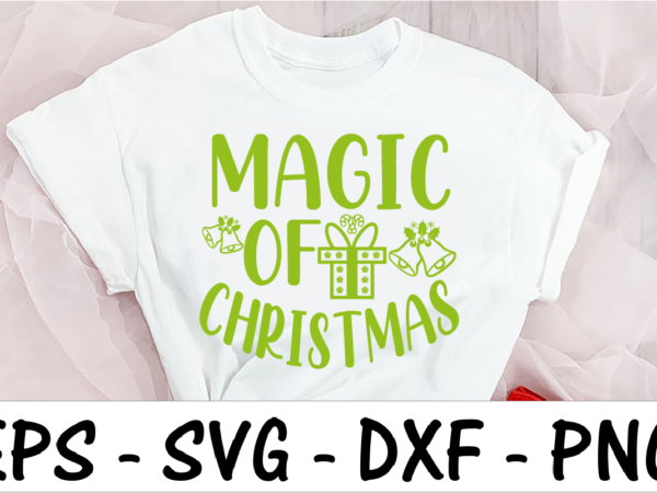 Magic of christmas 3 t shirt designs for sale