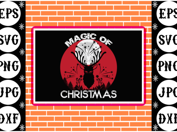 Magic of christmas t shirt designs for sale Magic of christmas t shirt designs for sale