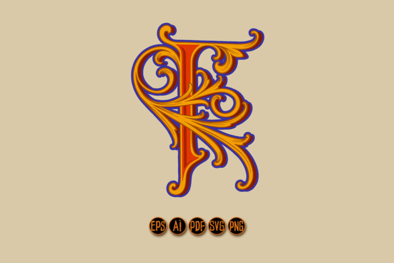 Majestic flourish letter F Monogram logo