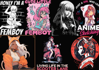 Manga otaku japanese - kawaii japan cosplay femboy anime japanese aesthetic vaporwave sad anime girl tshirt design
