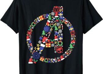Marvel Avengers A Logo Symbol Holiday Christmas Icons T-Shirt