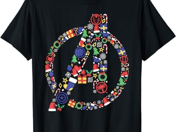 Marvel avengers a logo symbol holiday christmas icons t-shirt
