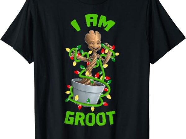 Marvel christmas i am groot cartoon t-shirt