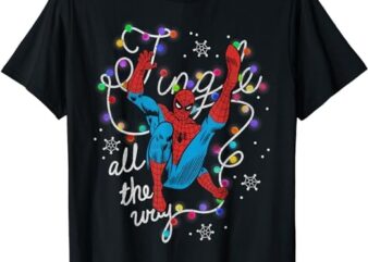 Marvel Christmas Spider-Man Jingle All The Way Action Pose T-Shirt