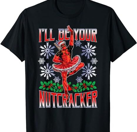 Marvel deadpool nutcracker ballerina santa christmas short sleeve t-shirt Marvel deadpool nutcracker ballerina santa christmas short sleeve t-shirt