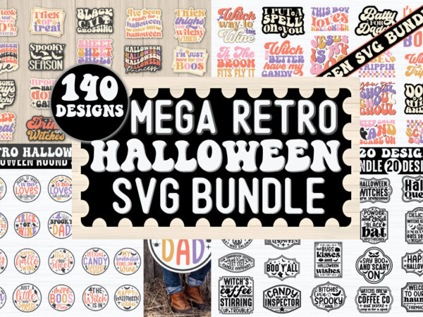 Mega retro halloween svg bundle t shirt designs for sale Mega retro halloween svg bundle t shirt designs for sale