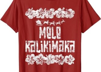 Mele Kalikimaka Hawaii Christmas Santa Beach T-Shirt
