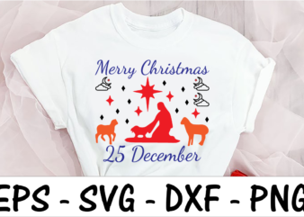 Merry Christmas 25 December 1 t shirt designs for sale