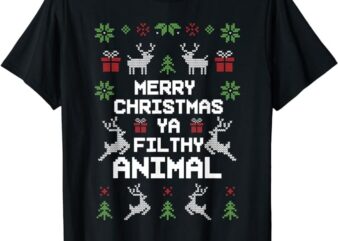 Merry Christmas Animal Filthy Ya T-Shirt