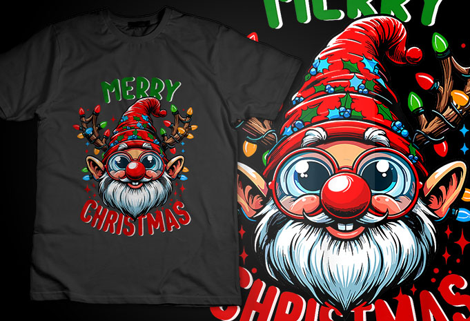 Merry Christmas Gnome Family Funny Christmas Women Men Boys TShirt Design