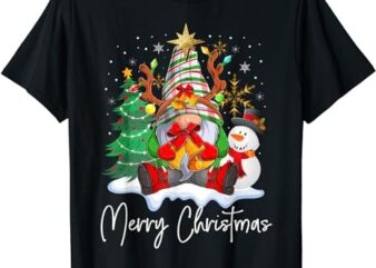 Merry Christmas Gnome Plaid Family Christmas for Women Men T-Shirt PNG File