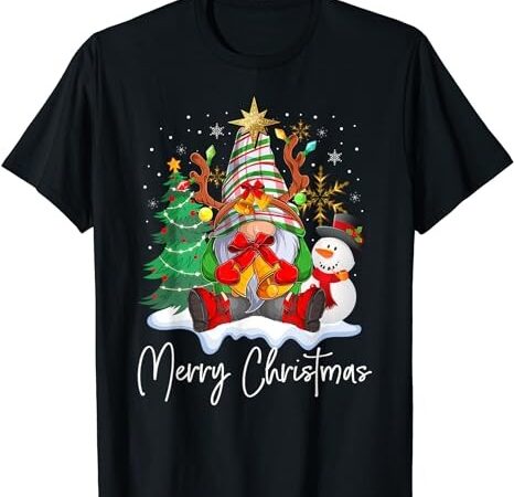 Merry christmas gnome plaid family christmas for women men t-shirt png file