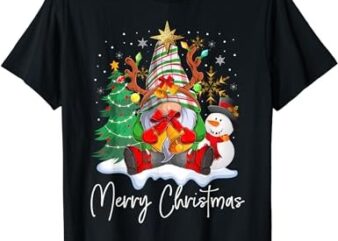 Merry Christmas Gnome Plaid Family Christmas for Women Men T-Shirt