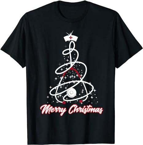 Merry Christmas Nurse Shirt Yuletide Practitioners Cute Gift T-Shirt