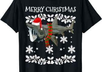 Merry Christmas Ornament Basking Shark Ugly Xmas T-Shirt