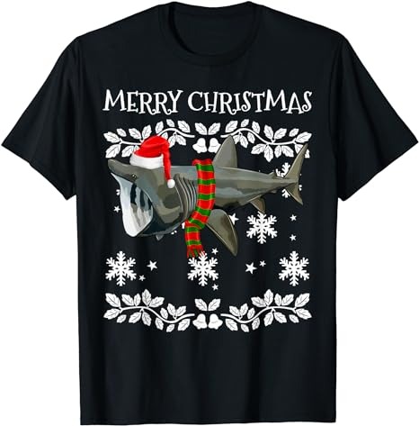 Merry Christmas Ornament Basking Shark Ugly Xmas T-Shirt