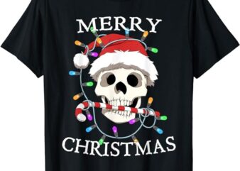 Merry Christmas Skull Skeleton Men Women T-Shirt