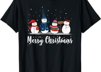Merry Christmas Snowman Christmas Holiday Shirt Men Women T-Shirt