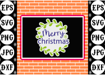 Merry Christmas sticker 1 t shirt designs for sale