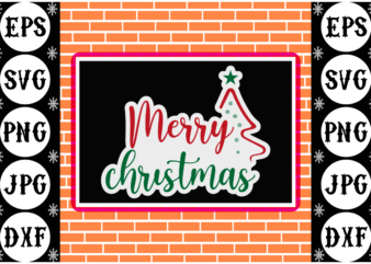 Merry Christmas sticker 4 t shirt designs for sale