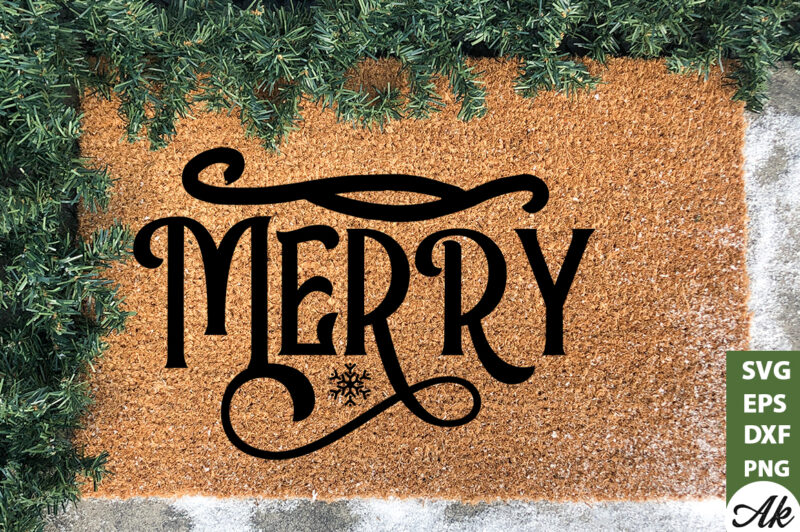 Merry Doormat SVG
