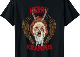 Merry Krampus Shirt Satanic Goth Christmas Horror Xmas T-Shirt