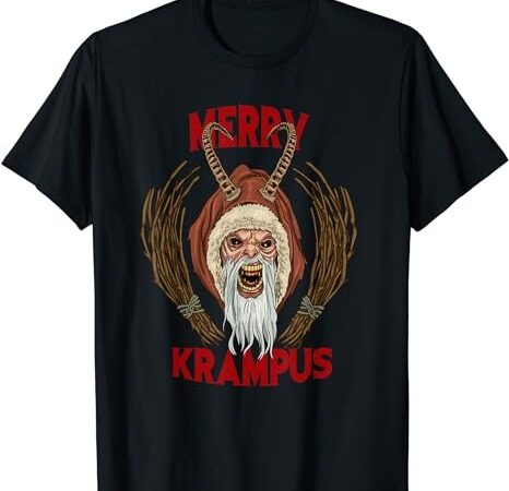 Merry krampus shirt satanic goth christmas horror xmas t-shirt