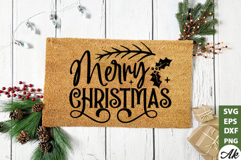 Merry christmas Doormat SVG