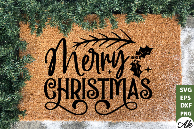 Merry christmas Doormat SVG