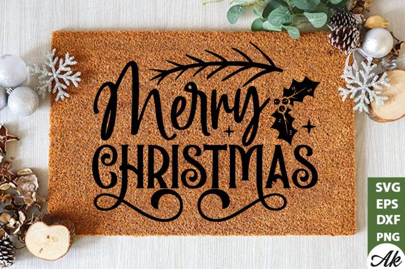 Merry christmas Doormat SVG