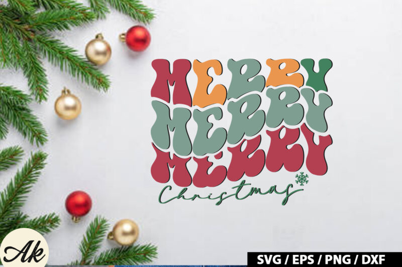 Merry christmas Retro SVG